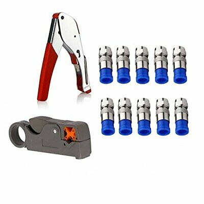 Gaobige Coax Cable Crimper Kit Tool For Rg6 Rg59 Coaxial Compression Tool Fit...