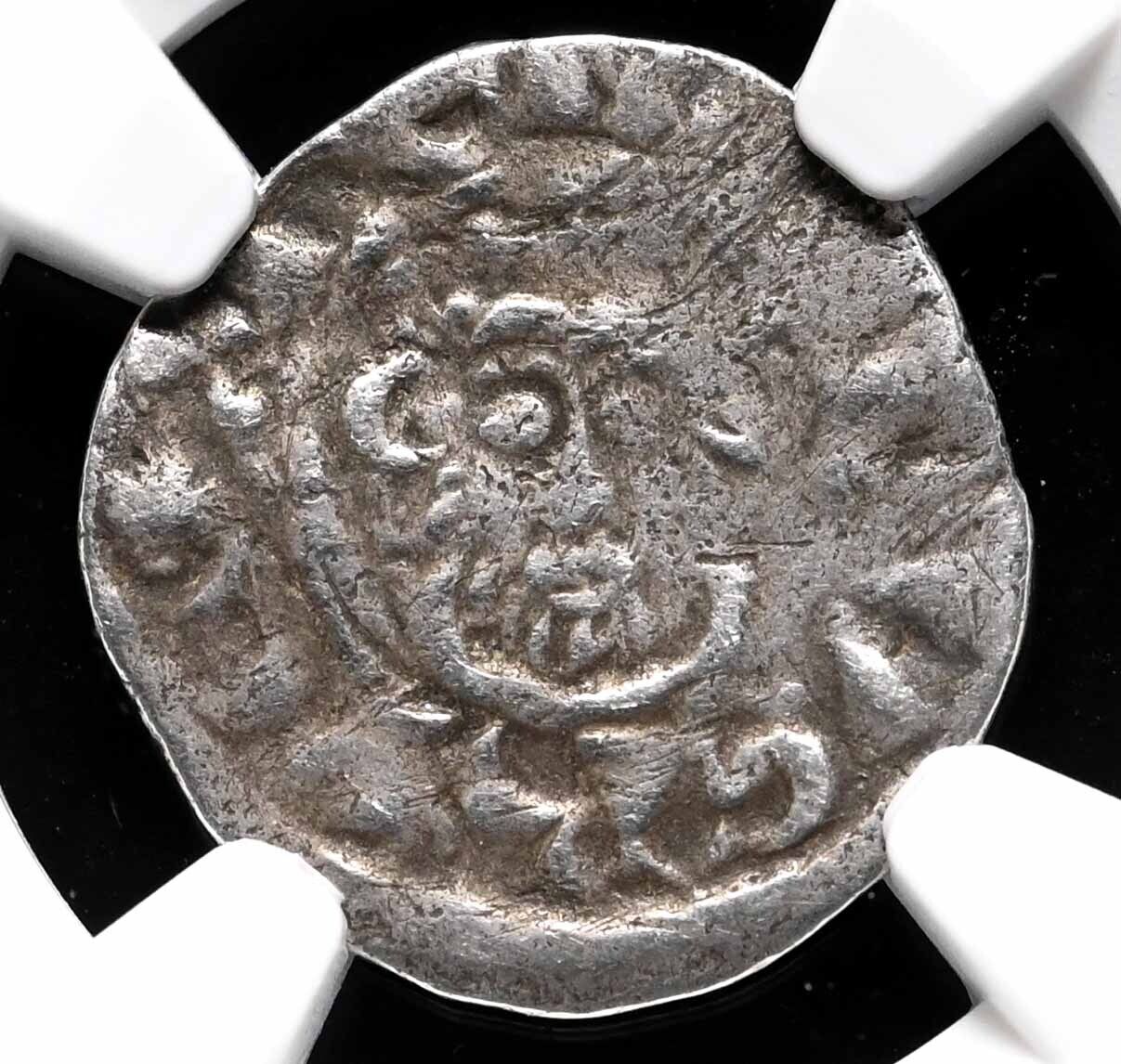 England. John Lackland. 1199-1216. Silver Penny, Moneyer Abel, Ngc Vf20