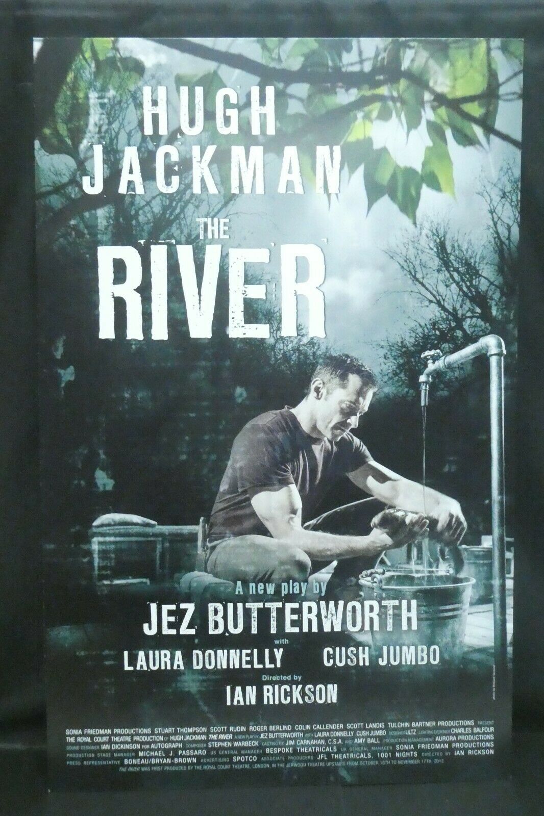 Hugh Jackman The River Theater Broadway Window Card Poster 14" X 22"