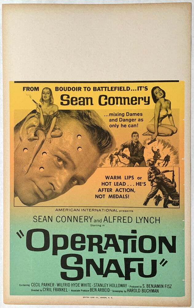 Operation Snafu Sean Connery Benton Window Card