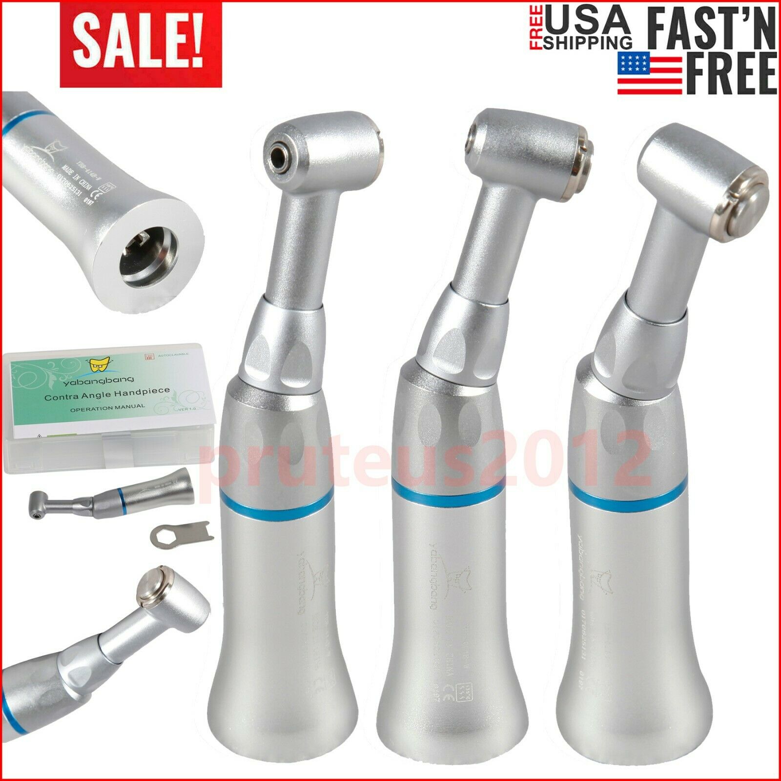 Nsk Style Dental Slow Low Speed Handpiece Contra Angle Push Button E-type Fda