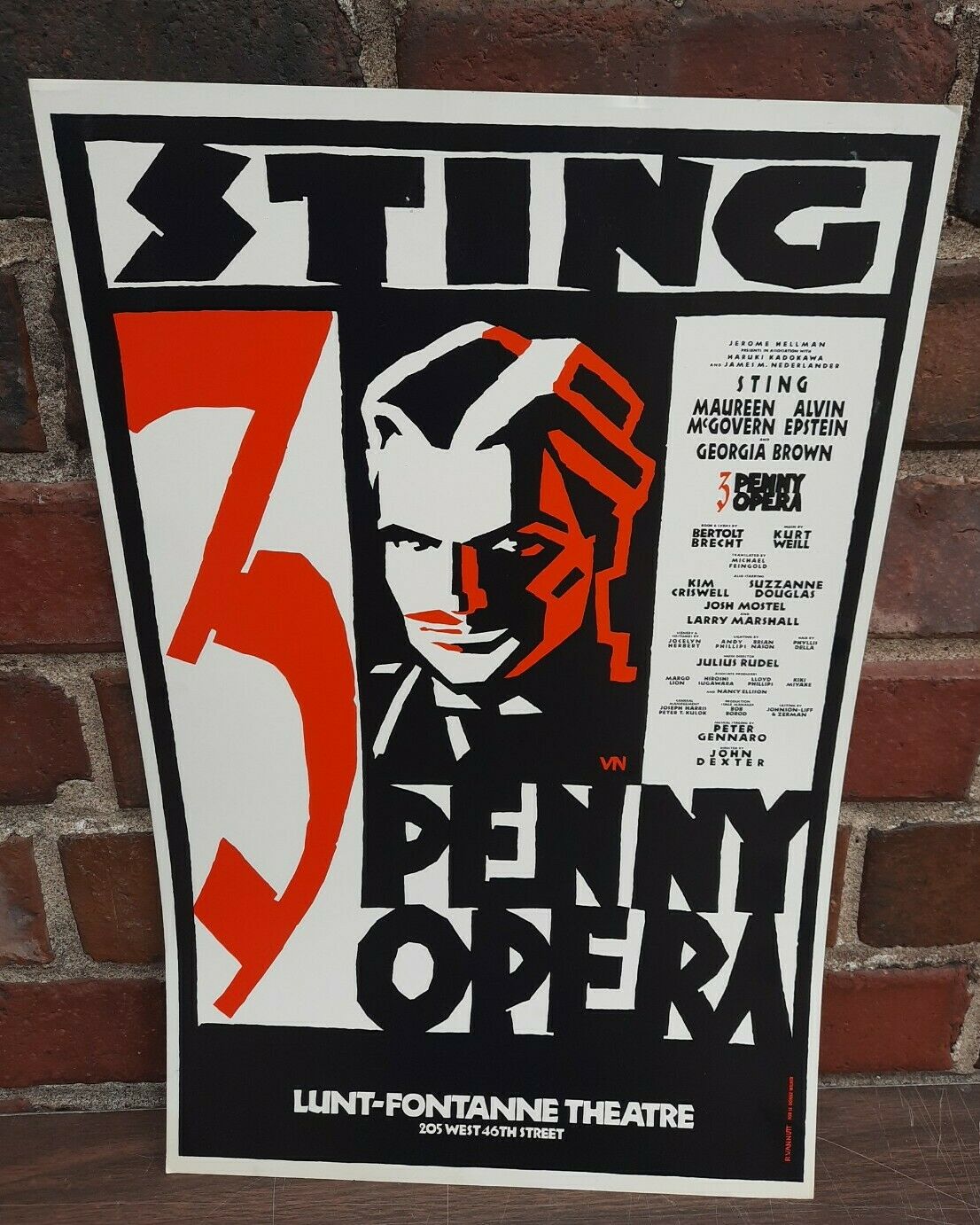 Original Sting 3 Penny Opera Broadway Poster