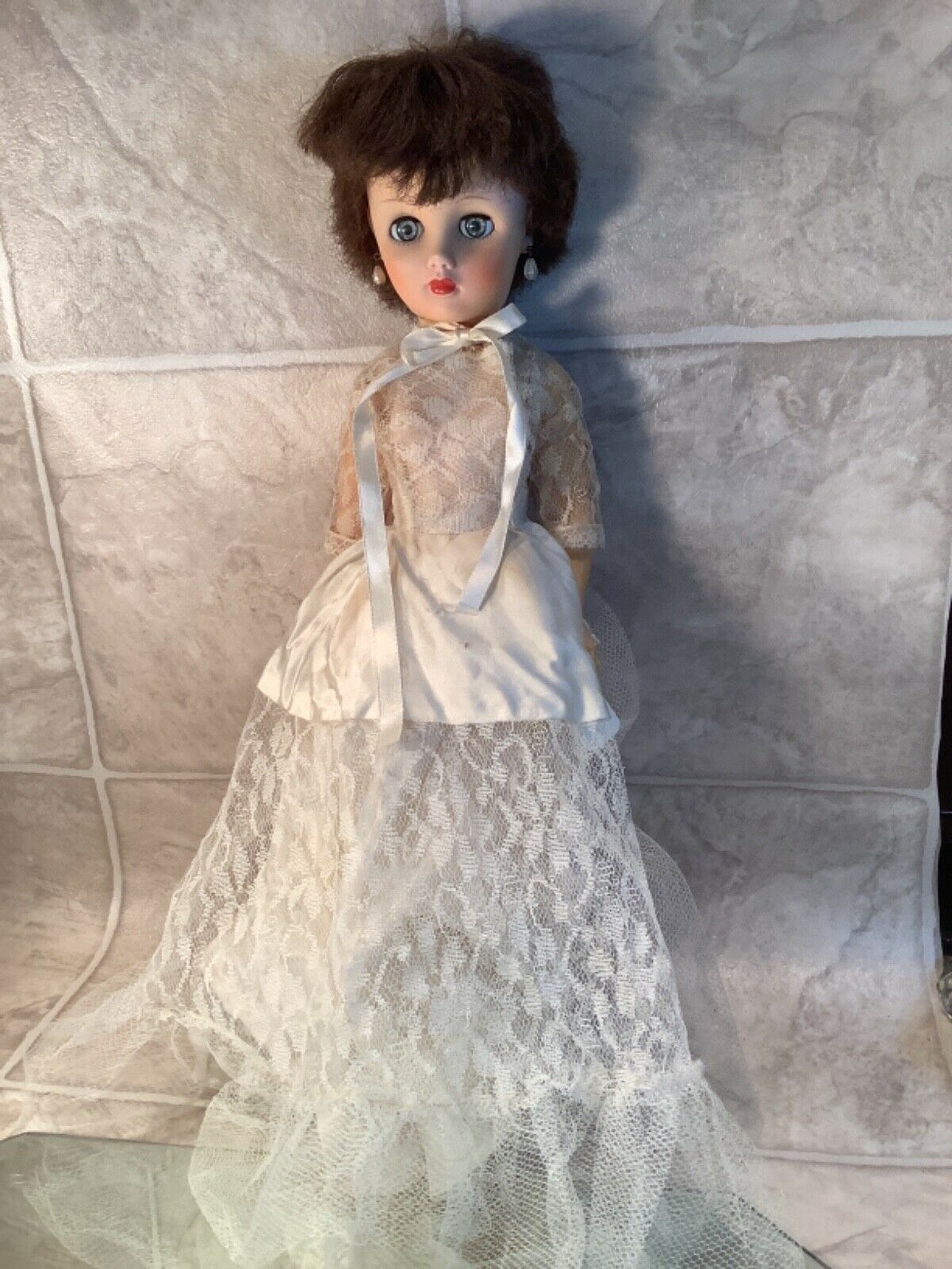 Vtg Pte Bride Doll  1950's 14r 1.  18” Twist Waist