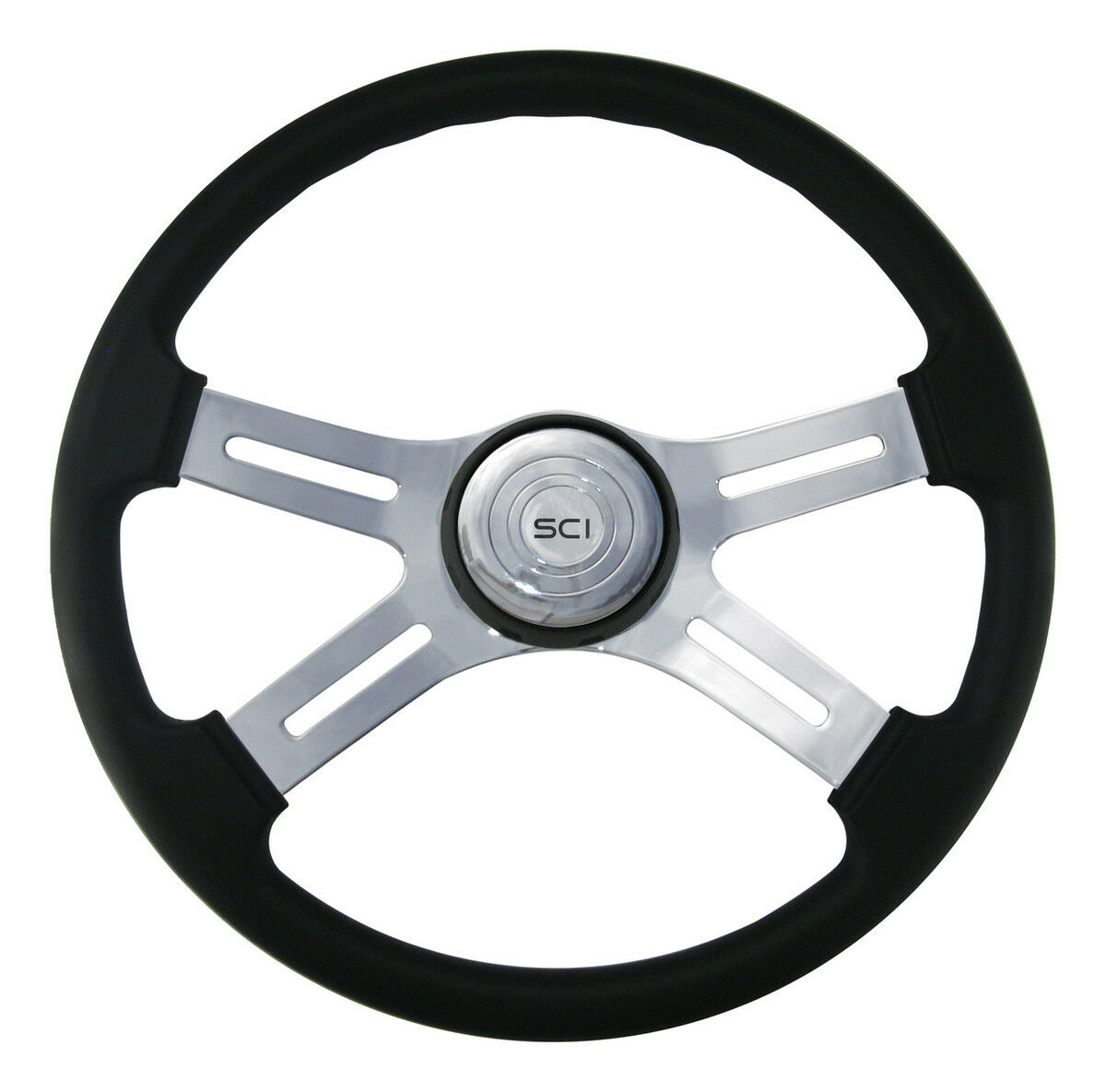 4 Chrome Spoke 18" Classic Steering Wheel