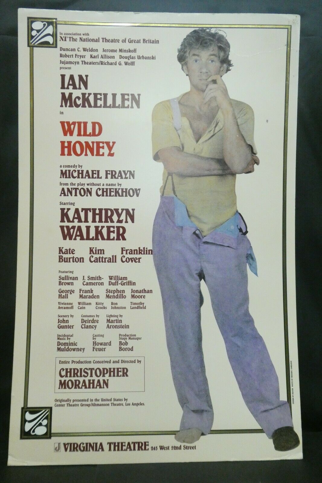 Wild Honey Theater Broadway Window Card Poster 14" X 22"