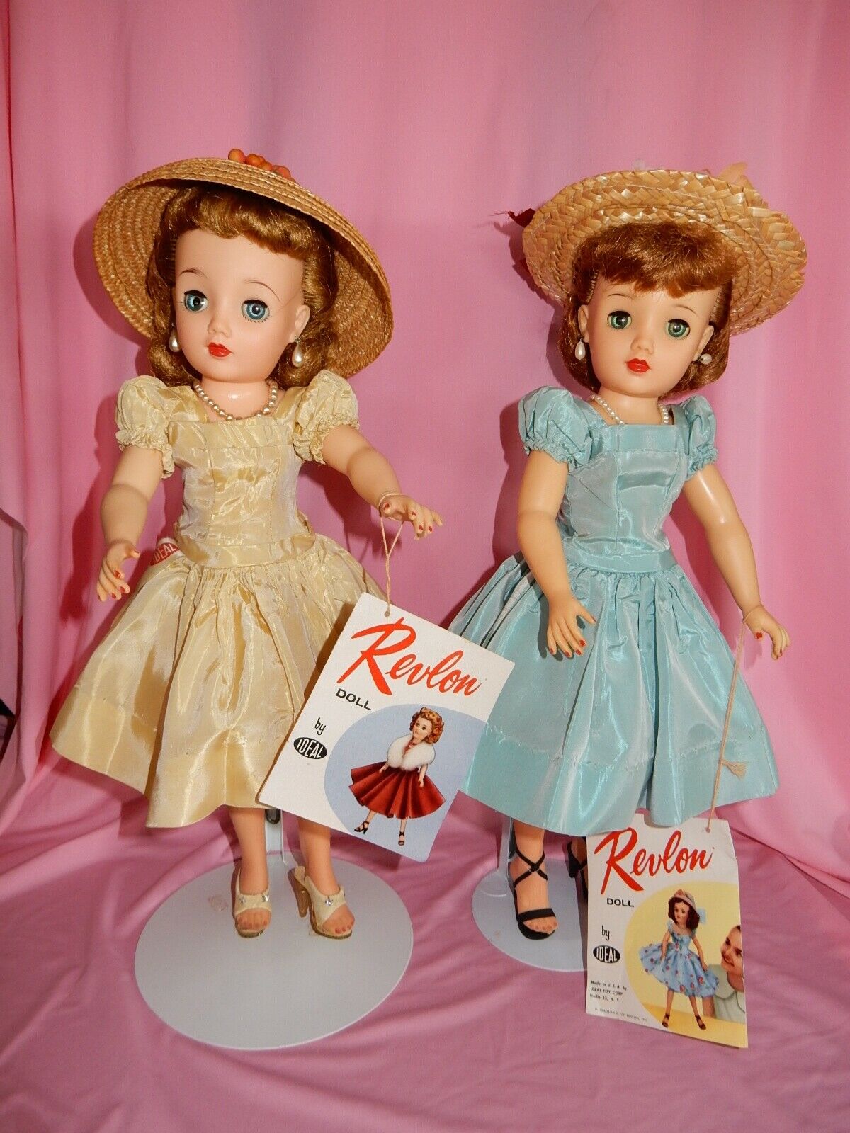 Lovely Pair Of Vintage Ideal Miss Revlon Dolls