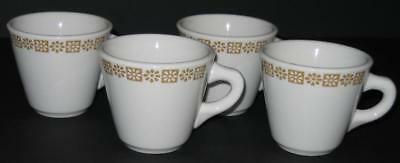 Vtg Shenango China Daisy Dot Coffee Cups Restaurant Ware Mugs Lot(s) Of 4 Gold