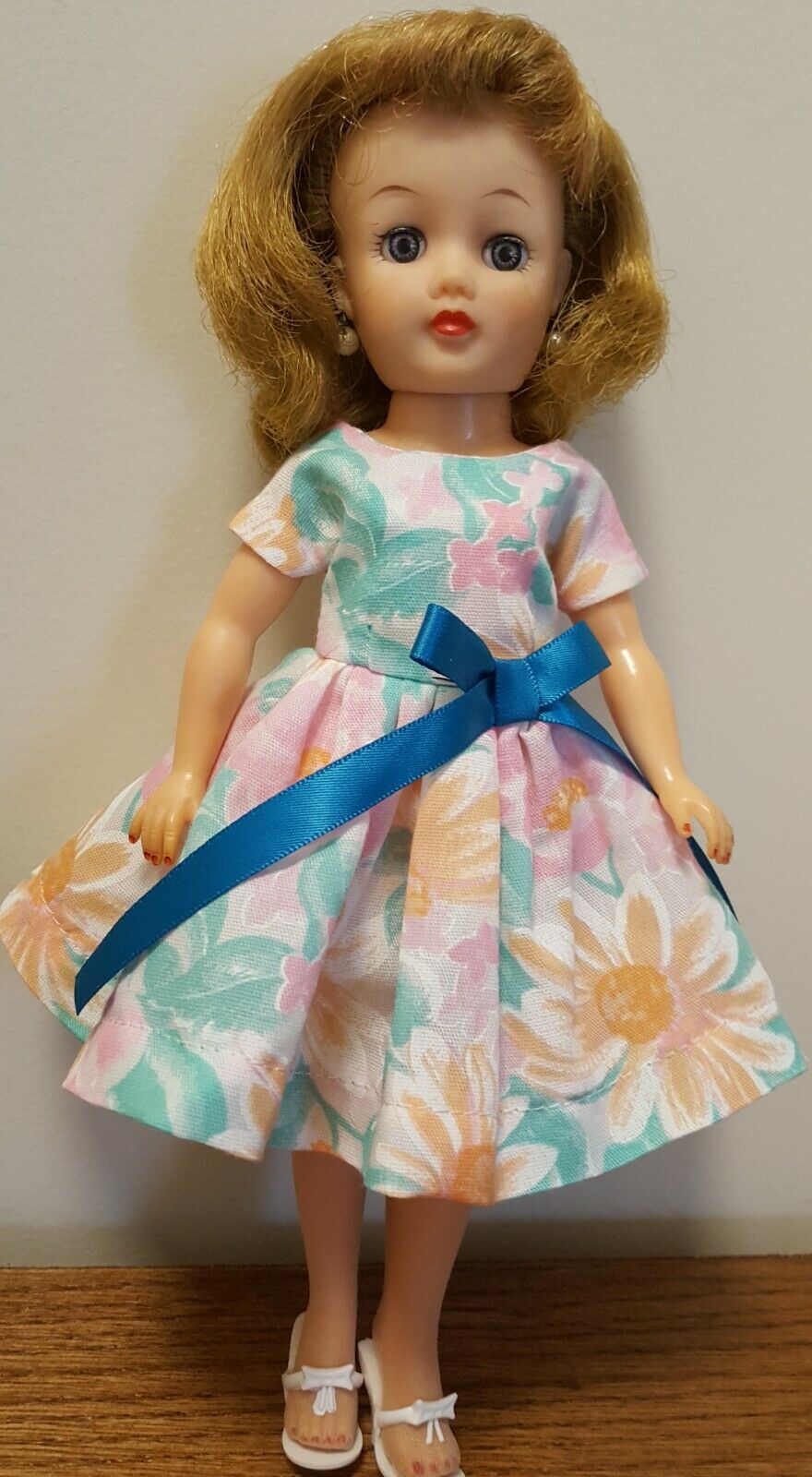 Beautiful 10 1/2 " Dress For Vintage Little Miss Revlon Or Same Size Doll.