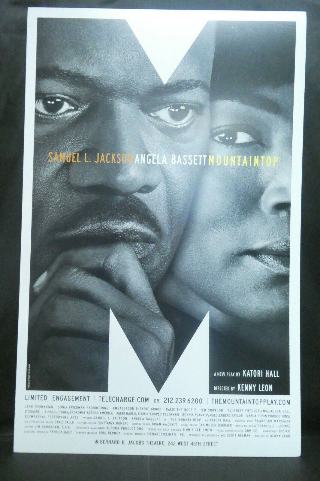 The Mountaintop Samuel Jackson Angela Bassett Broadway Window Card Poster