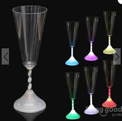 4 X Led Light-up Drink Glasses Flashing Acrylic Blinking Cola Beer Glass Barware